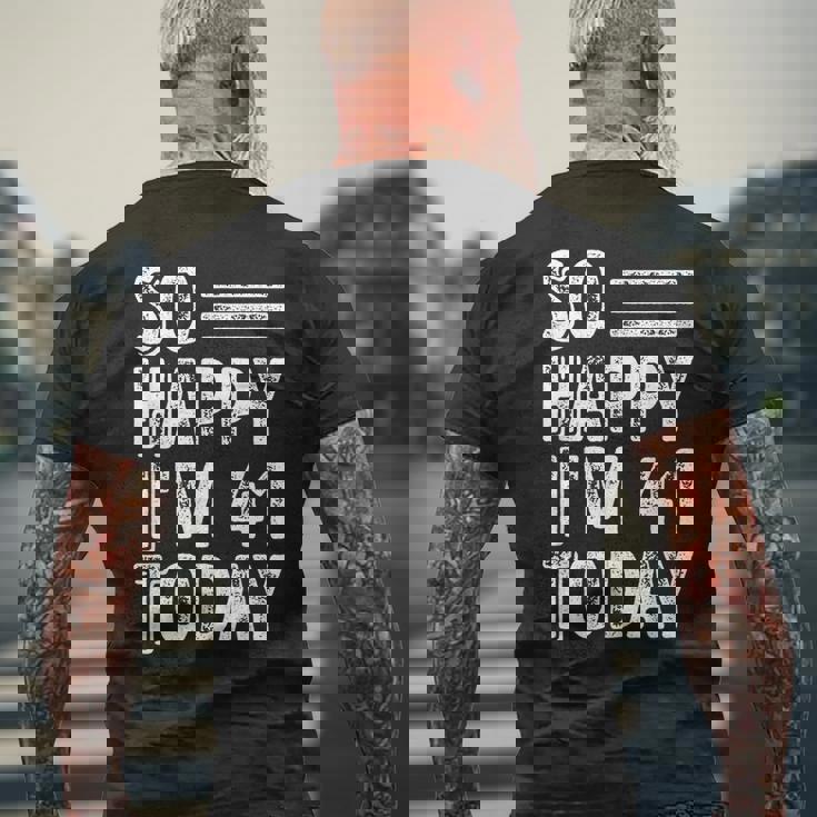 今日で41歳、おめでとう。 メンズTシャツ バックプリント 高齢者への贈り物