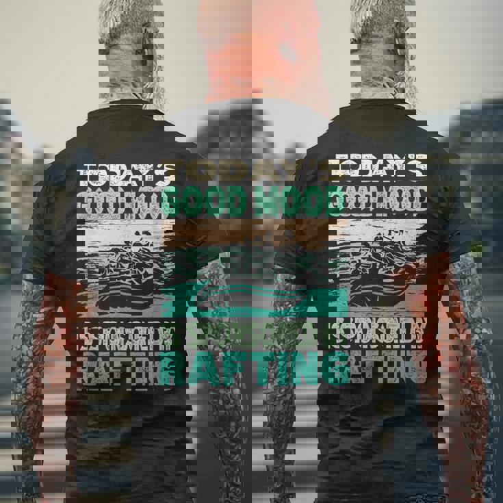 今日のいい気分はラフティングがスポンサー メンズTシャツ バックプリント 高齢者への贈り物