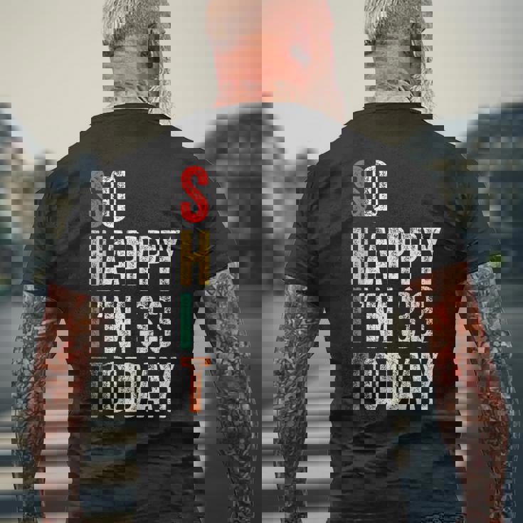 今日は33歳だおもしろい33歳の誕生日 メンズTシャツ バックプリント 高齢者への贈り物