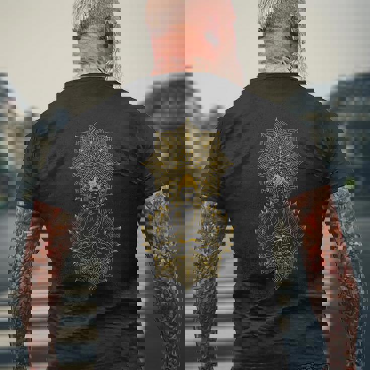 仏像デザイン メンズTシャツ バックプリント 高齢者への贈り物