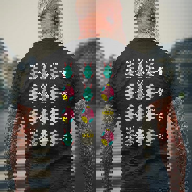 作戦順序 クイズ 数学 先生 イースター チキン うさぎ メンズTシャツ バックプリント 高齢者への贈り物