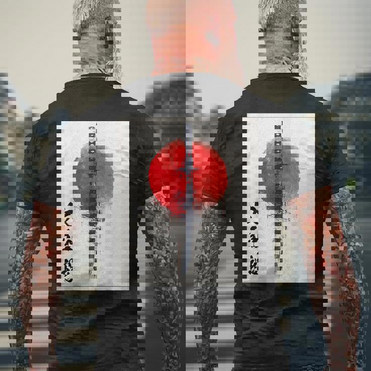 侍 日本魂 忍者 日本刀 メンズTシャツ バックプリント 高齢者への贈り物