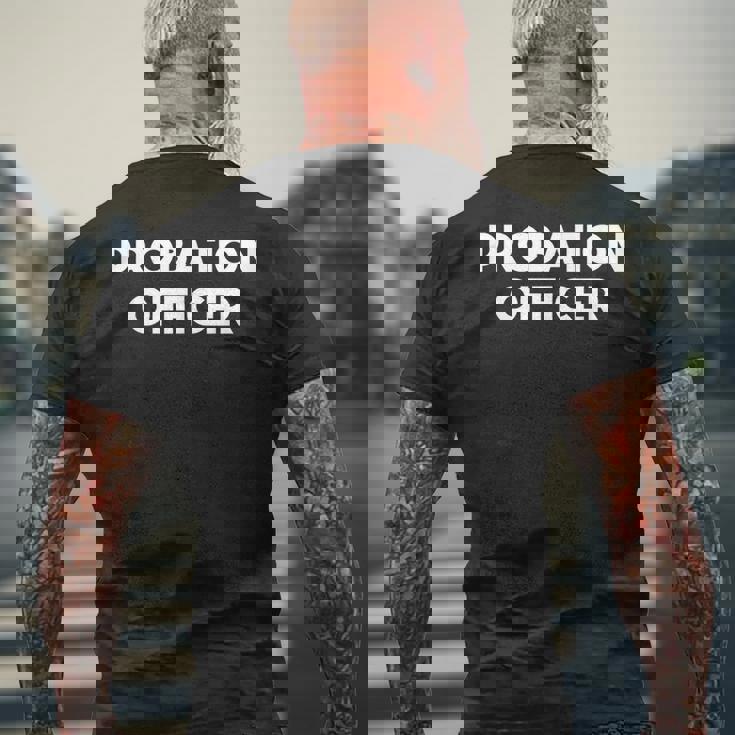 保護観察官 メンズTシャツ バックプリント 高齢者への贈り物