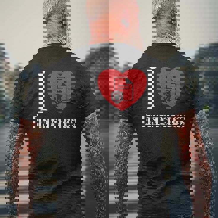 保険大好き メンズTシャツ バックプリント 高齢者への贈り物