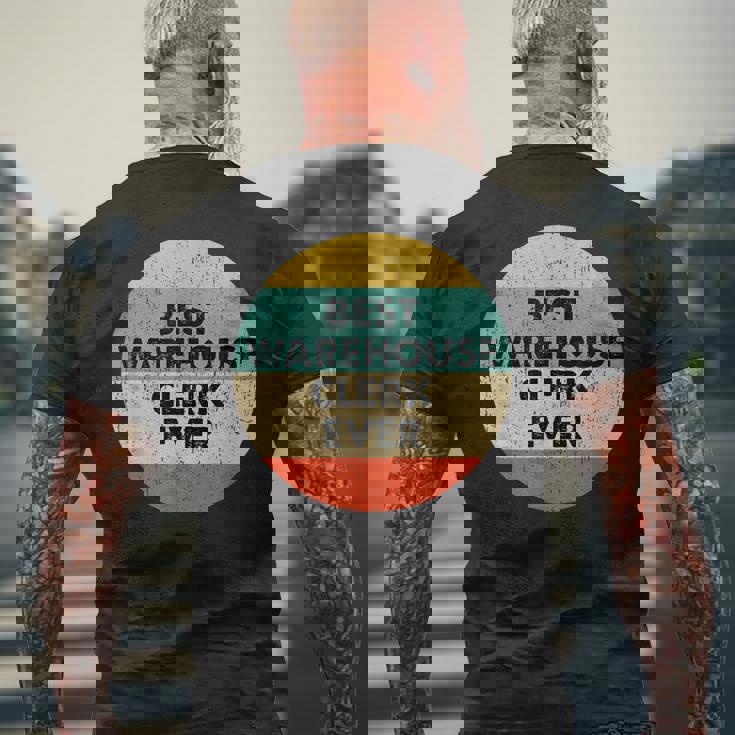 倉庫店員シャツ メンズTシャツ バックプリント 高齢者への贈り物