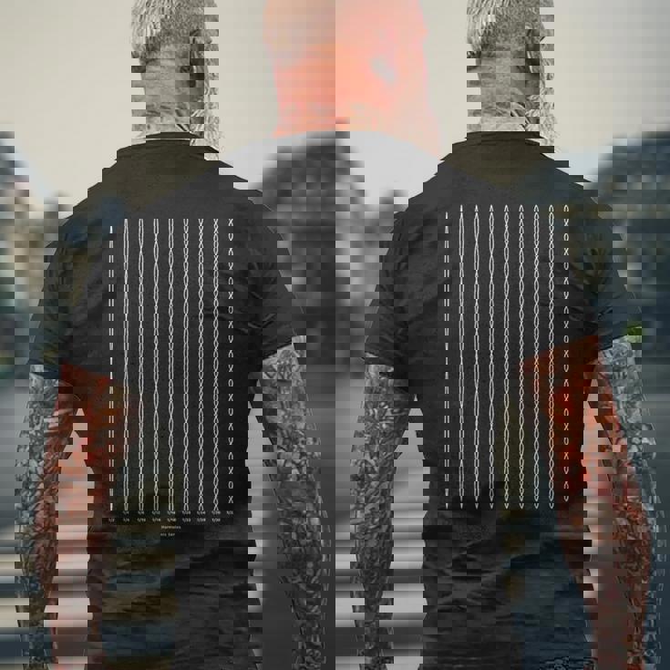 倍音系列 数学 算数 音楽 音符 楽器 周波数 化学方程式 トリック サウンドウェーブ バイオリン ギター ハーモニック メンズTシャツ バックプリント 高齢者への贈り物