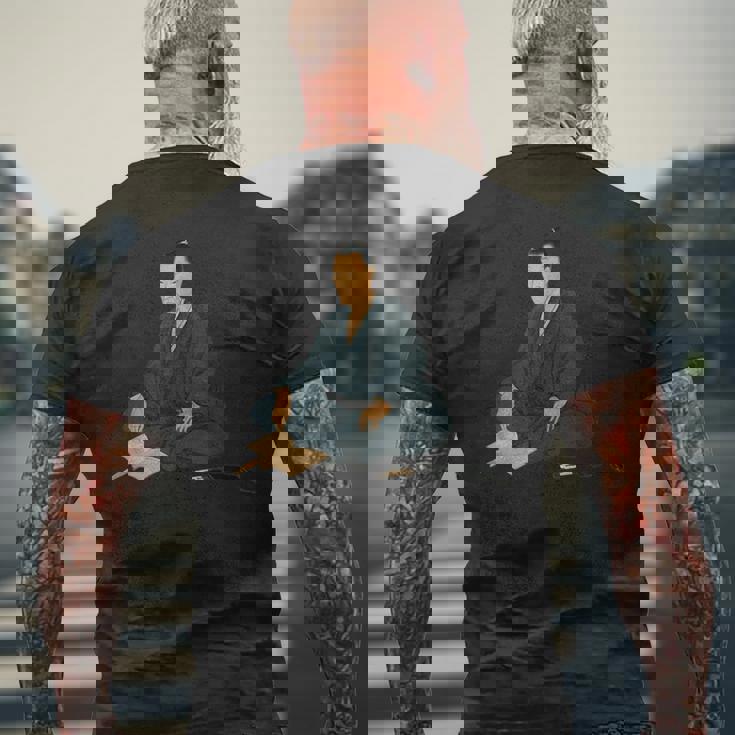 偉人 歴史 吉田松陰 メンズTシャツ バックプリント 高齢者への贈り物