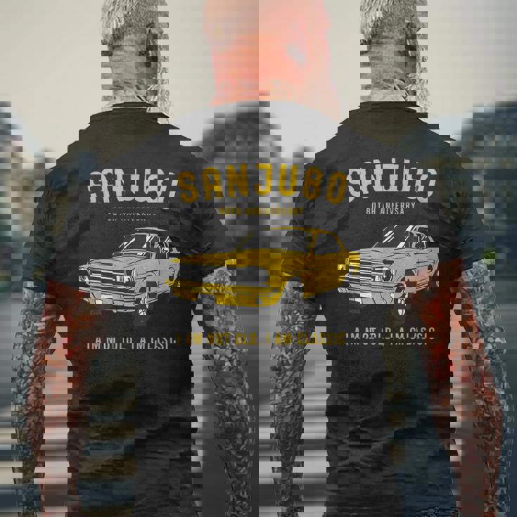 傘寿祝い 車好き 父 男性 父の日 クラシックカー 80歳 I'm Not Old I'm Classic メンズTシャツ バックプリント 高齢者への贈り物