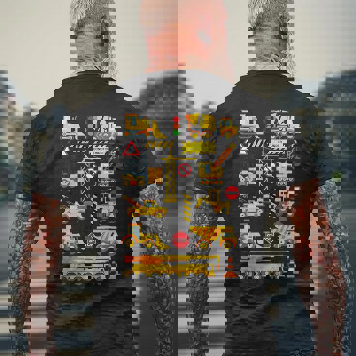 働く車 工事車両 面白いtシャツ イラスト かわいい キッズ 子供用 メンズ おもしろグッズ 子供 男の子 メンズTシャツ バックプリント 高齢者への贈り物