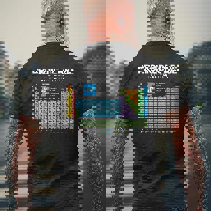 元素周期表 化学 メンズTシャツ バックプリント 高齢者への贈り物