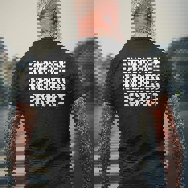 共感 優しさ 尊重 メンズTシャツ バックプリント 高齢者への贈り物