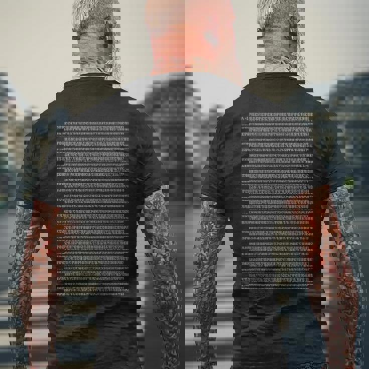 円周率 314 Pi 数学 数式 公式 元素記号 科学 化学式 虚数 素数 周期表 ギーク メンズ キッズ パイ メンズTシャツ バックプリント 高齢者への贈り物