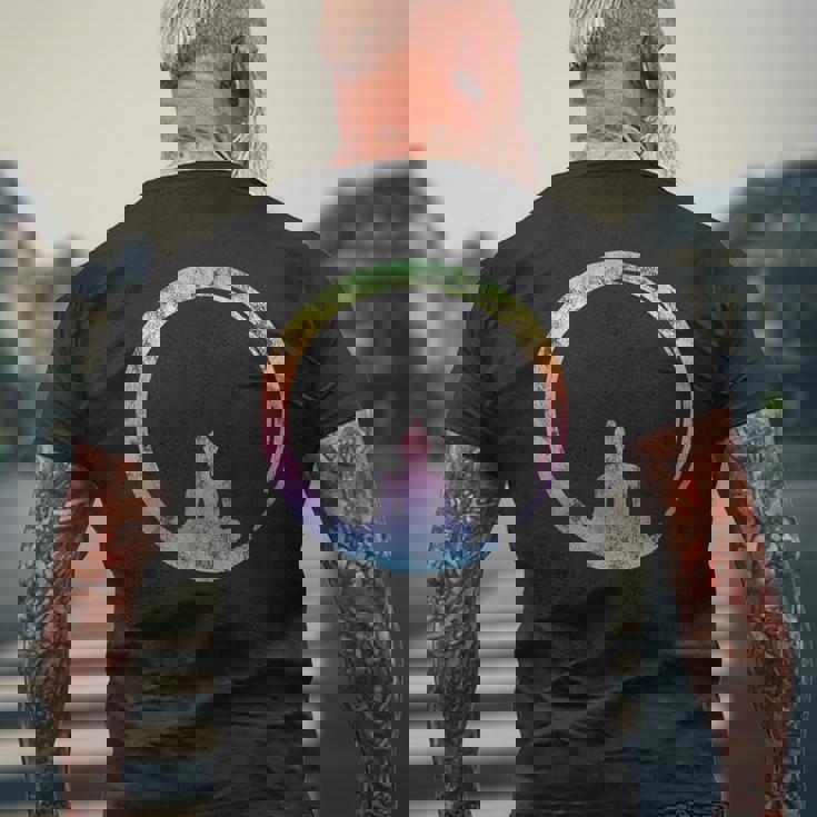 円宗 禅 円 仏 瞑想 日本 書道 ヨガ メンズTシャツ バックプリント 高齢者への贈り物