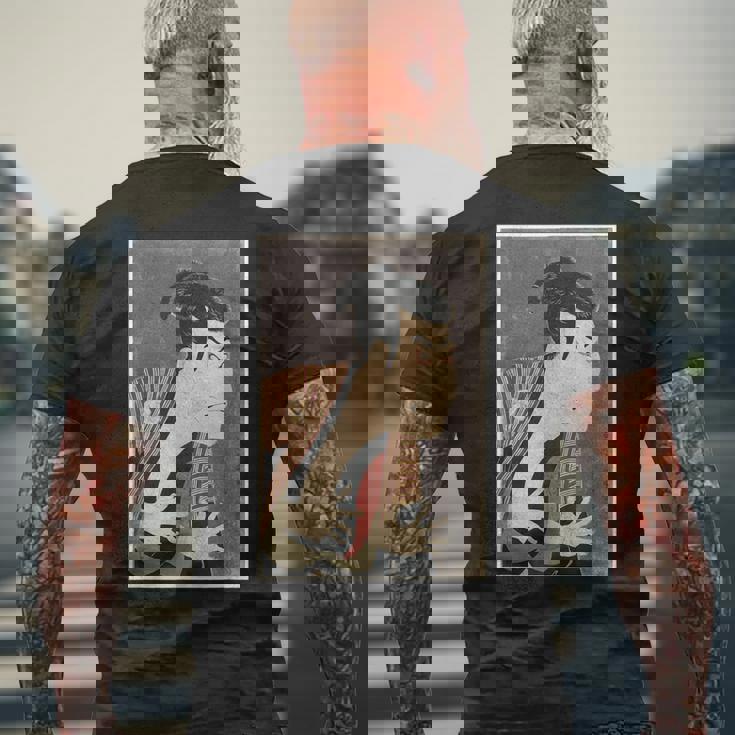 写楽《浮世絵》歌舞伎【日本・世界の名画】日本画 和柄 美術館アート メンズTシャツ バックプリント 高齢者への贈り物