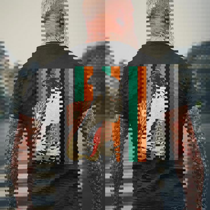 写楽《浮世絵》歌舞伎（定式幕・3色）【日本・世界の名画】日本画 和柄 美術館アート メンズTシャツ バックプリント 高齢者への贈り物