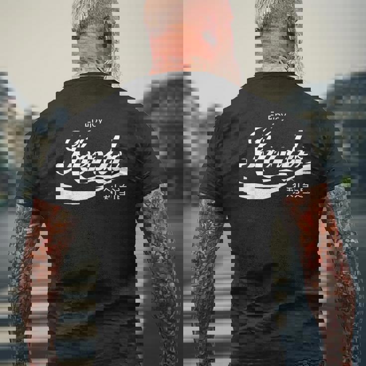 剣道を楽しもう メンズTシャツ バックプリント 高齢者への贈り物