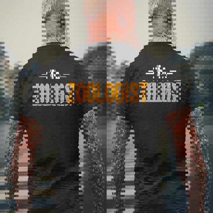 動物学者 動物愛好家 野生動物 生物学者 科学者 動物学 メンズTシャツ バックプリント 高齢者への贈り物