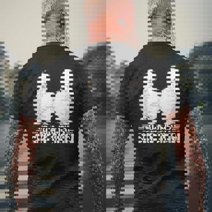 動物用烏骨鶏 中国産烏骨鶏 メンズTシャツ バックプリント 高齢者への贈り物