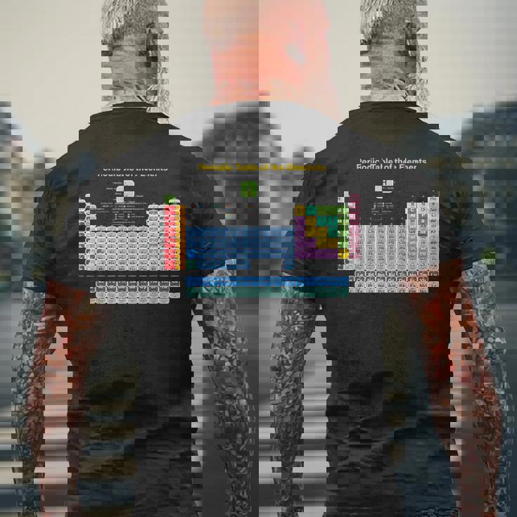 化学元素周期表 ノベルティ グラフィックデザイン メンズTシャツ バックプリント 高齢者への贈り物