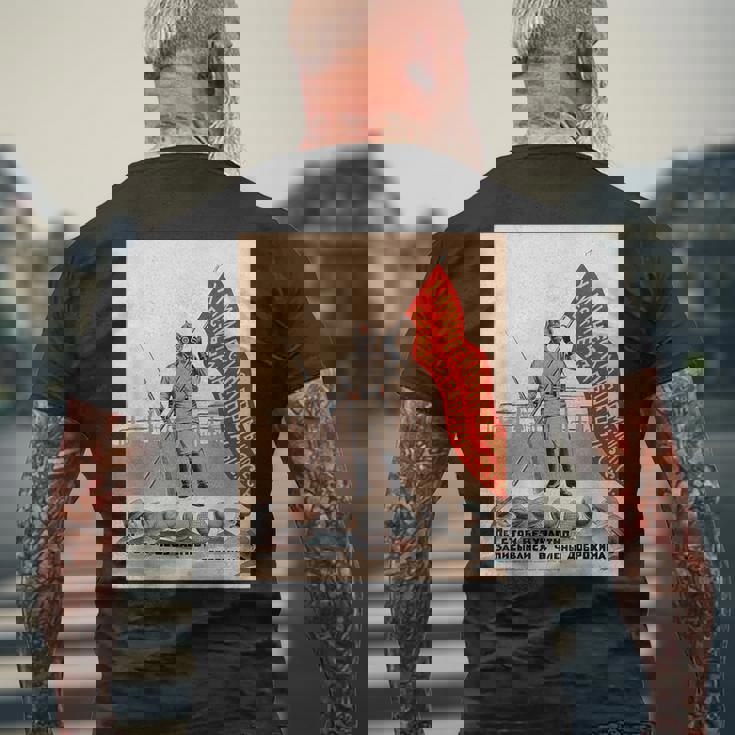 化学工業sovi8ヴィンテージプロパガンダ。 メンズTシャツ バックプリント 高齢者への贈り物