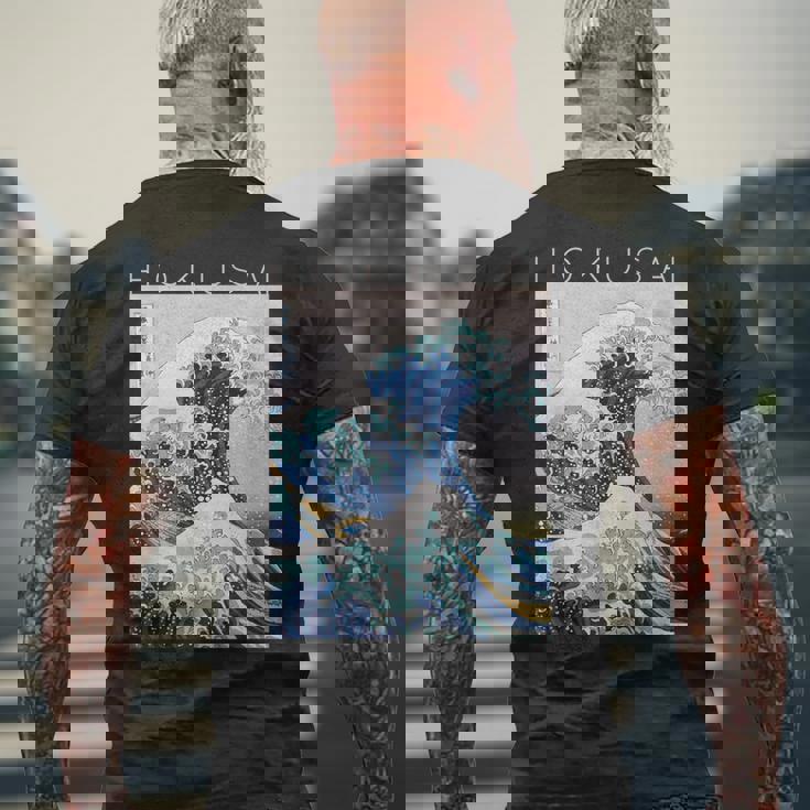 北斎 神奈川沖大波 アーティストのために メンズTシャツ バックプリント 高齢者への贈り物