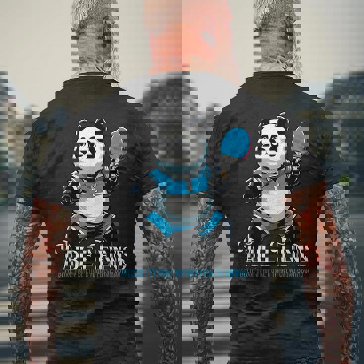 卓球 パンダ 卓球 メンズTシャツ バックプリント 高齢者への贈り物