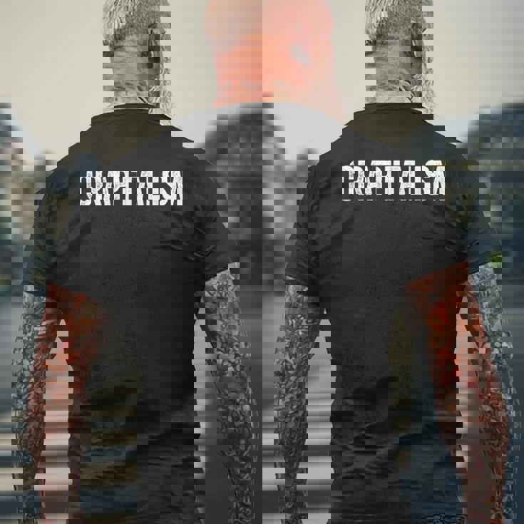 反資本主義tシャツ クラピタリズム 経済学シャツ メンズTシャツ バックプリント 高齢者への贈り物