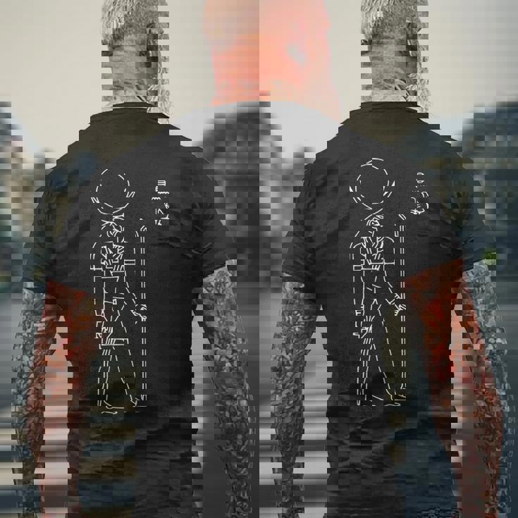 古代エジプトの神々 エジプトアート クラシック エブリデイ メンズTシャツ バックプリント 高齢者への贈り物