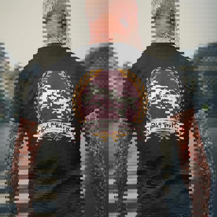 古代ローマのローマ帝国領土 メンズTシャツ バックプリント 高齢者への贈り物