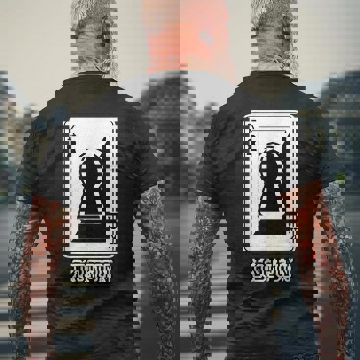 古墳《トランプのキング》パロディ【変なデザイン屋さん】歴史 かわいい イラスト 面白い おしゃれ メンズTシャツ バックプリント 高齢者への贈り物