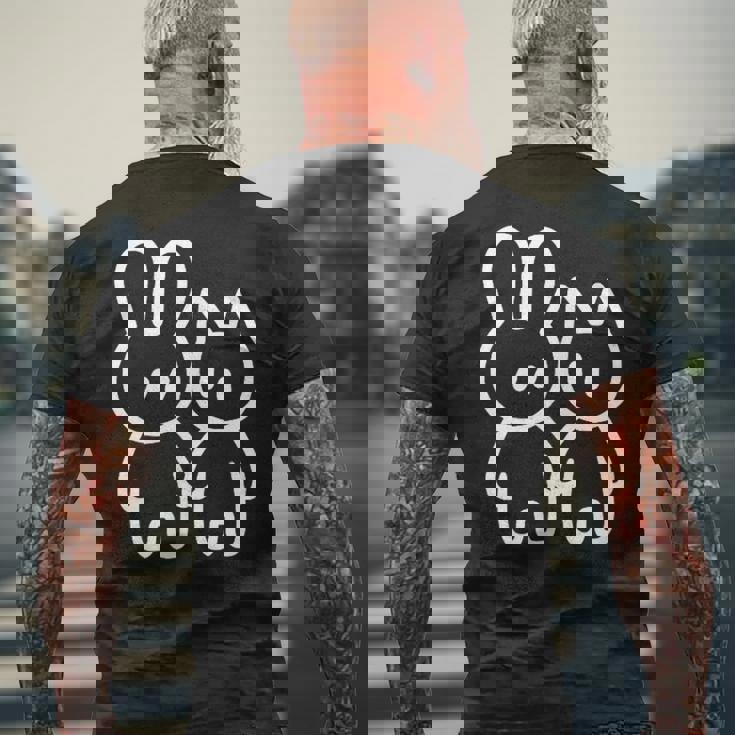 可愛いカワイイ Y2k コケット猫 うさぎと猫 メンズTシャツ バックプリント 高齢者への贈り物