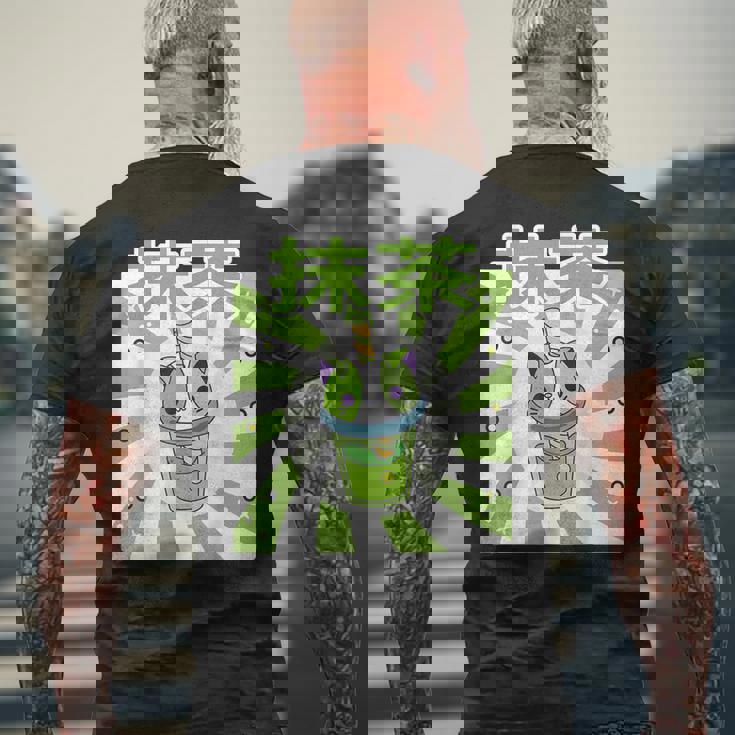 可愛いレトロ90年代日本のカワイイ I Love Matcha ファニー抹茶 メンズTシャツ バックプリント 高齢者への贈り物