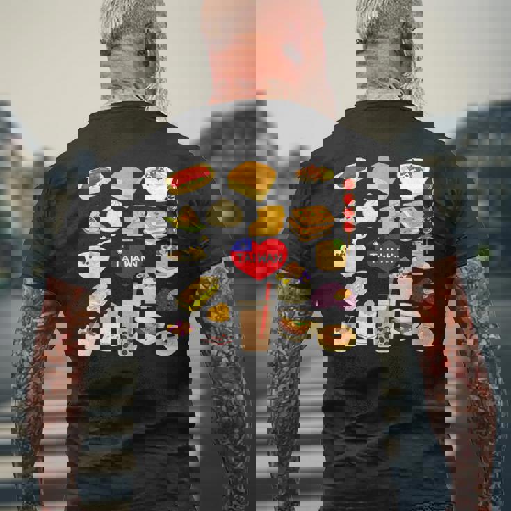 台湾の味 グルメ 国旗 ローカルフード メンズTシャツ バックプリント 高齢者への贈り物