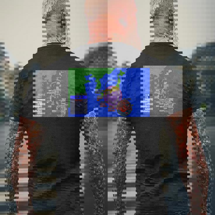 台風情報デザイン メンズTシャツ バックプリント 高齢者への贈り物