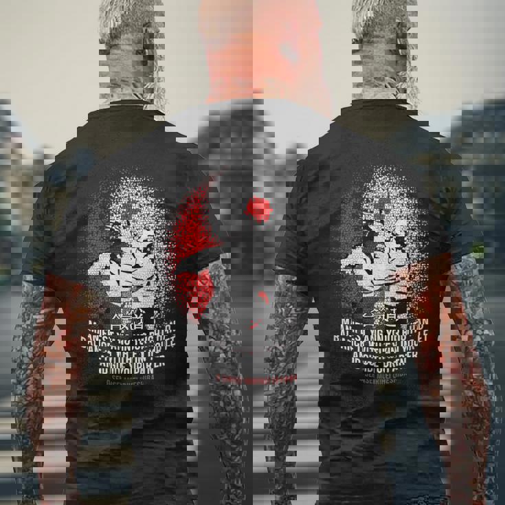 合気道 陰陽 メンズTシャツ バックプリント 高齢者への贈り物