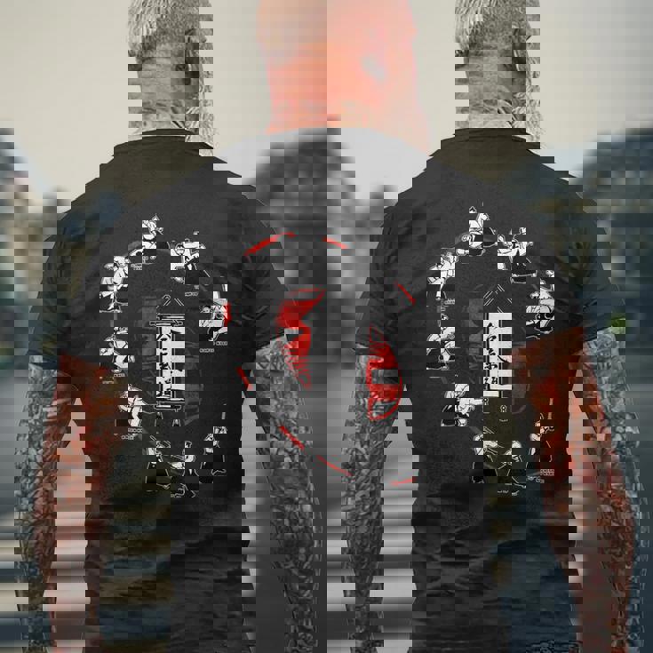 合気道道道場 合気道トレーニング メンズTシャツ バックプリント 高齢者への贈り物