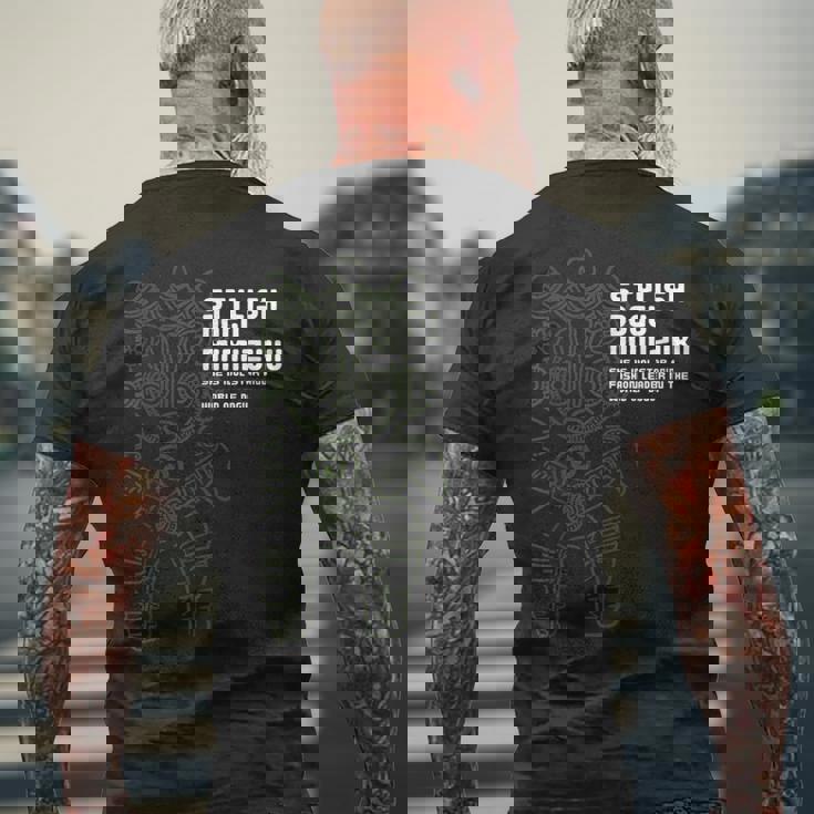 土偶 みみずく土偶 縄文 はにわ おしゃれ かわいい シュール メンズTシャツ バックプリント 高齢者への贈り物