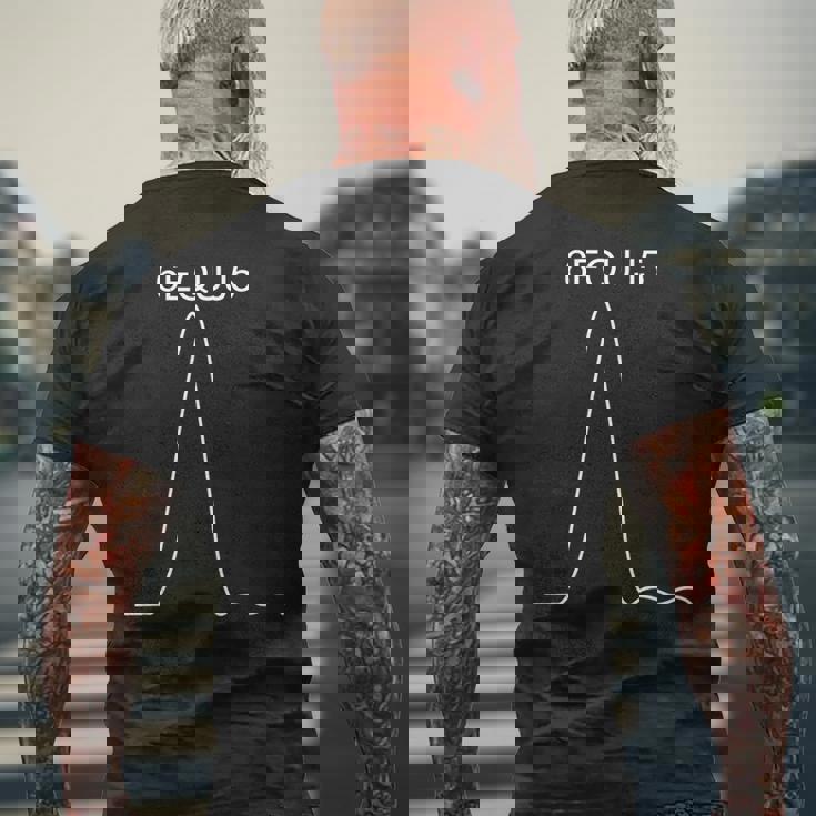 地球外ミステリー ミニマル ワオ シグナル メンズTシャツ バックプリント 高齢者への贈り物