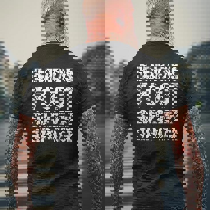 外反母趾足手術サバイバー メンズTシャツ バックプリント 高齢者への贈り物