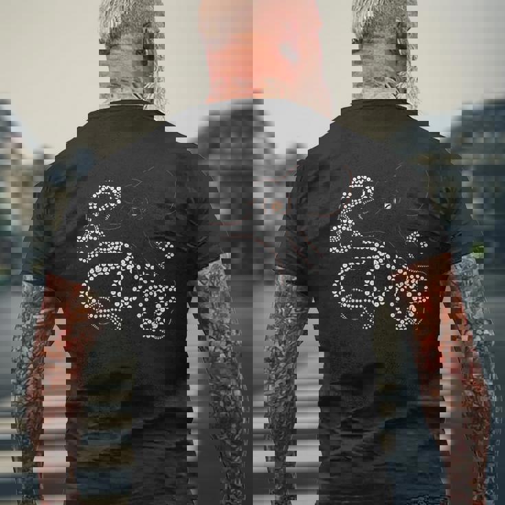 大きなタコ メンズTシャツ バックプリント 高齢者への贈り物