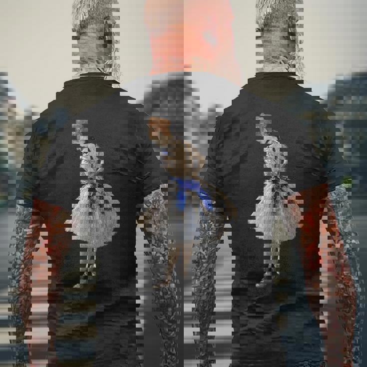 大人用 バレエダンサー 練習キット ドガ バレリーナ グラフィック メンズTシャツ バックプリント 高齢者への贈り物