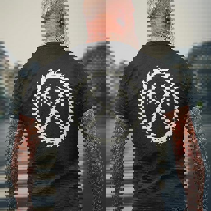 大工大工丸鋸ハンマー メンズTシャツ バックプリント 高齢者への贈り物