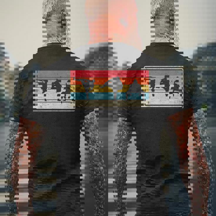 大相撲力士ポーズ相撲扇子 メンズTシャツ バックプリント 高齢者への贈り物