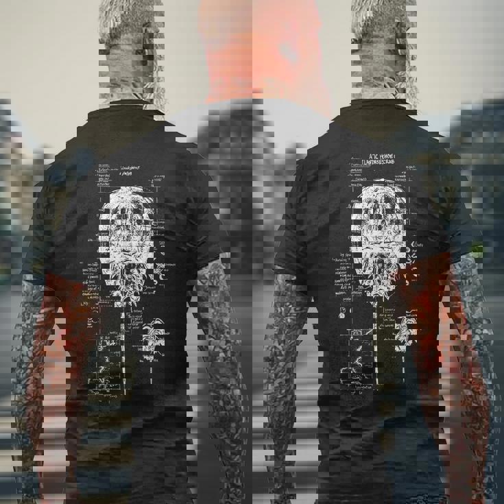 大西洋カブトガニ 解剖学 海洋生物学 海洋動物 メンズTシャツ バックプリント 高齢者への贈り物