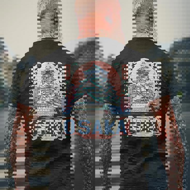 大阪市城 日本土産 メンズTシャツ バックプリント 高齢者への贈り物