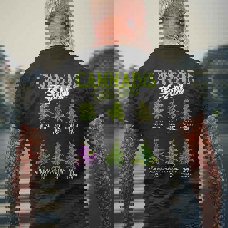 大麻株 雑草 大麻 マリファナ メンズTシャツ バックプリント 高齢者への贈り物