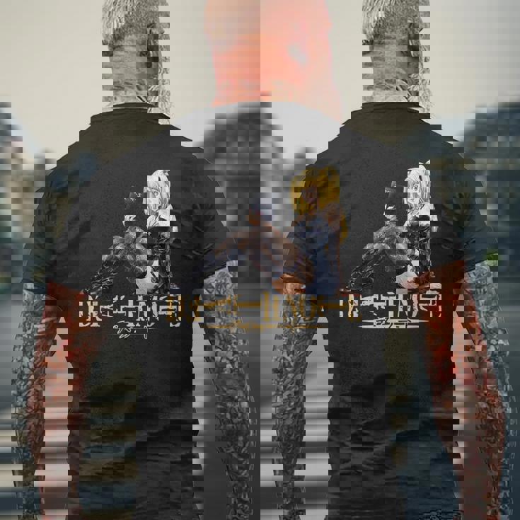 天音ミサ 恋人 メンズTシャツ バックプリント 高齢者への贈り物