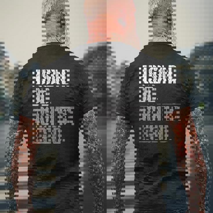 夫 お父さん 建築家 面白い 建築 ヴィンテージ メンズTシャツ バックプリント 高齢者への贈り物