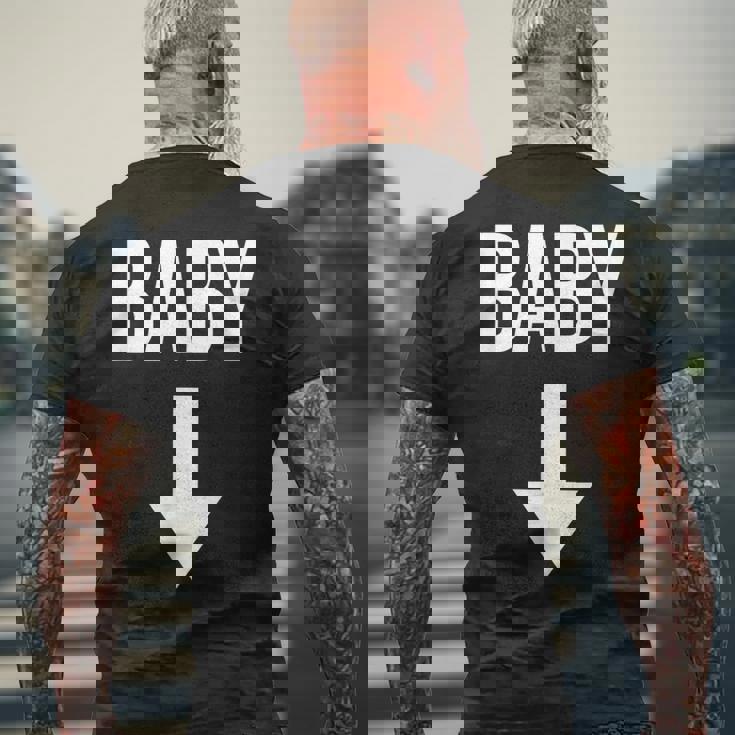 妊娠発表サプライズママとパパシャツ メンズTシャツ バックプリント 高齢者への贈り物