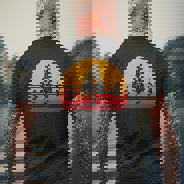 妖怪傘 カラカサ 日本ゴースト メンズTシャツ バックプリント 高齢者への贈り物